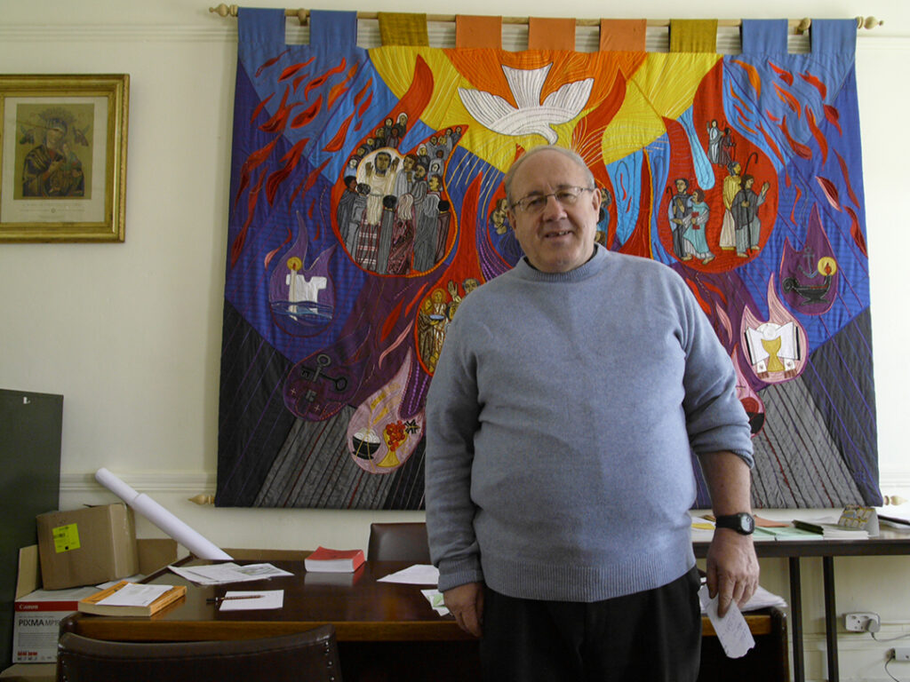 Bishop of Kokstad, William Slattery, in the office of his residence. Credit: Mariano Pérez MCCJ.