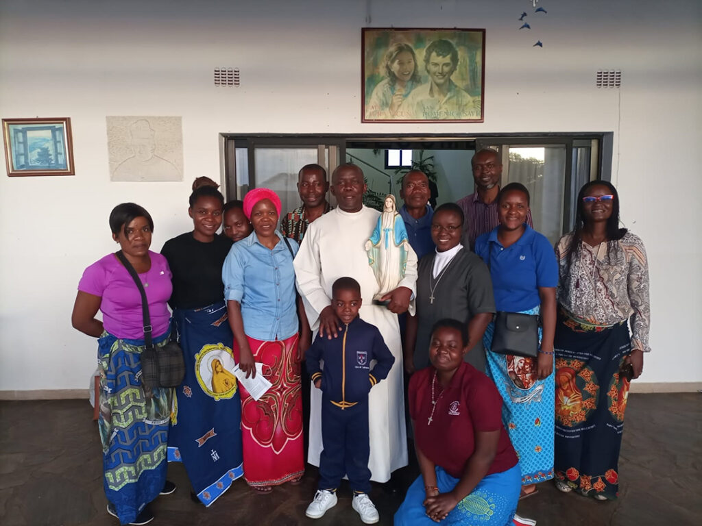 Br. Godfrey Odunga OFM Cap. with Our Lady of Kibeho prayer group, Lusaka, Zambia. Credit: Br. Jordan Carelse OFM Cap.